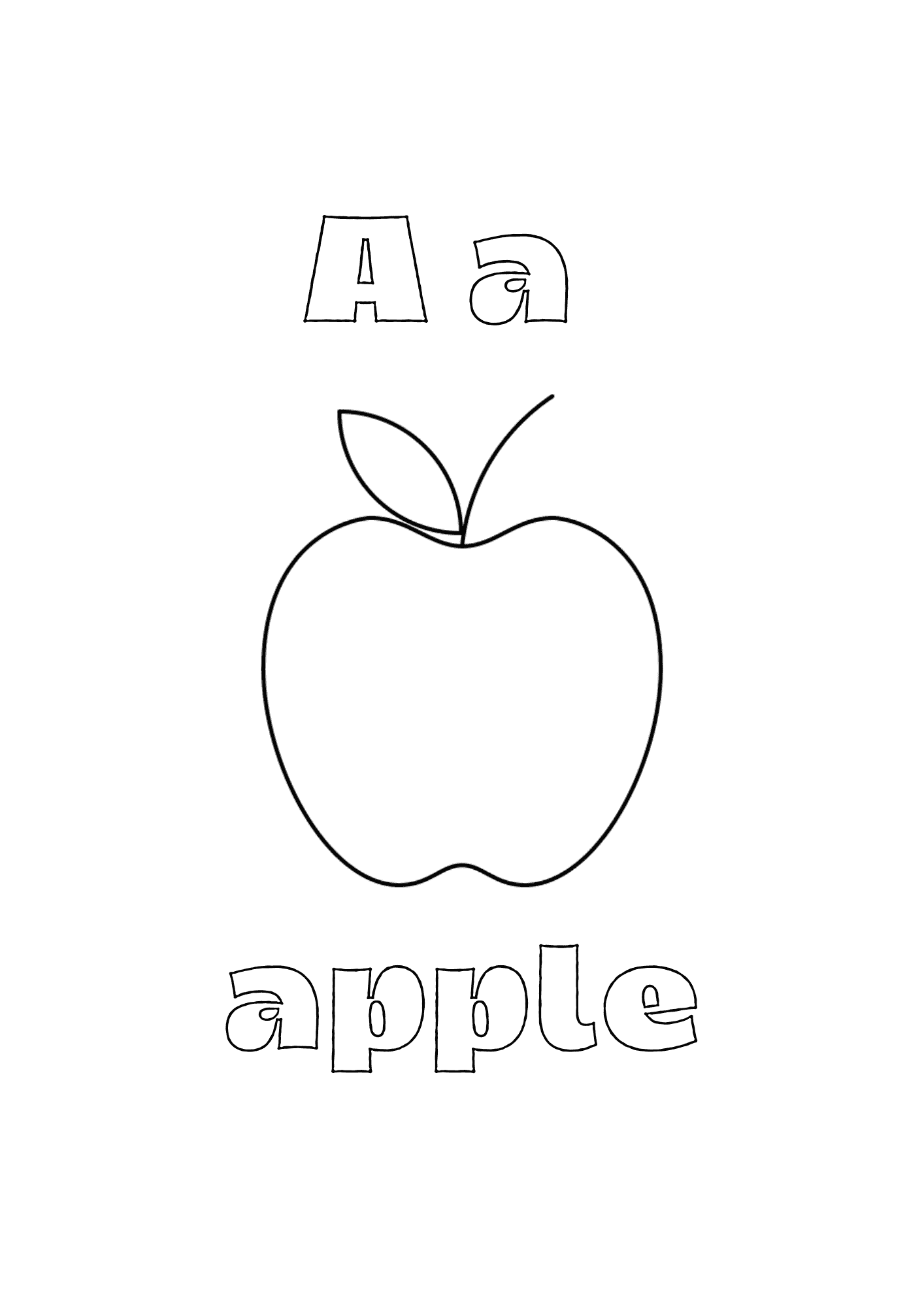 kolorowanka edukacyjna a jak apple