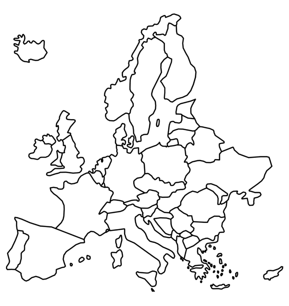 kolorowanka kontynent Europa